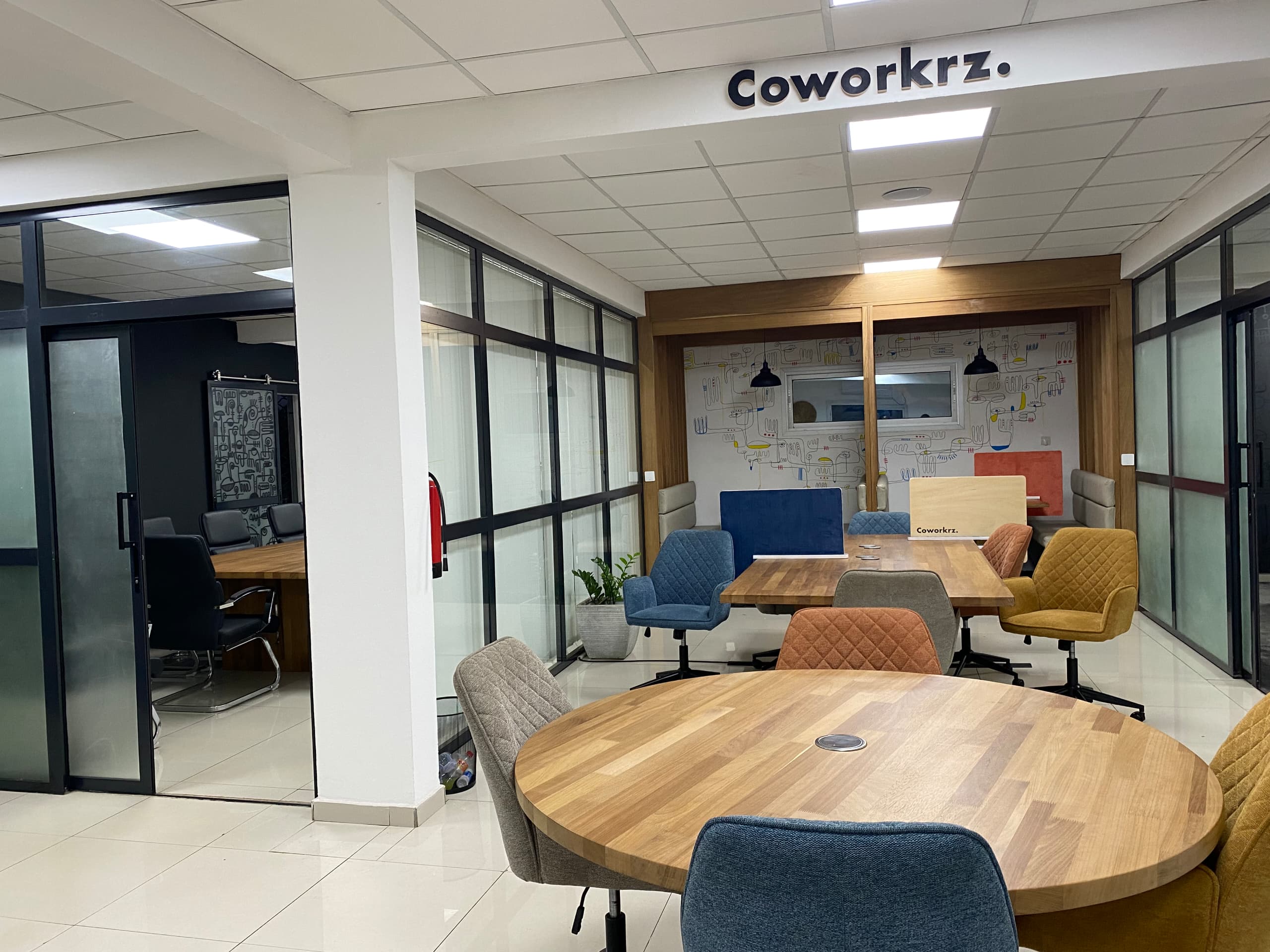 furnished co-working space